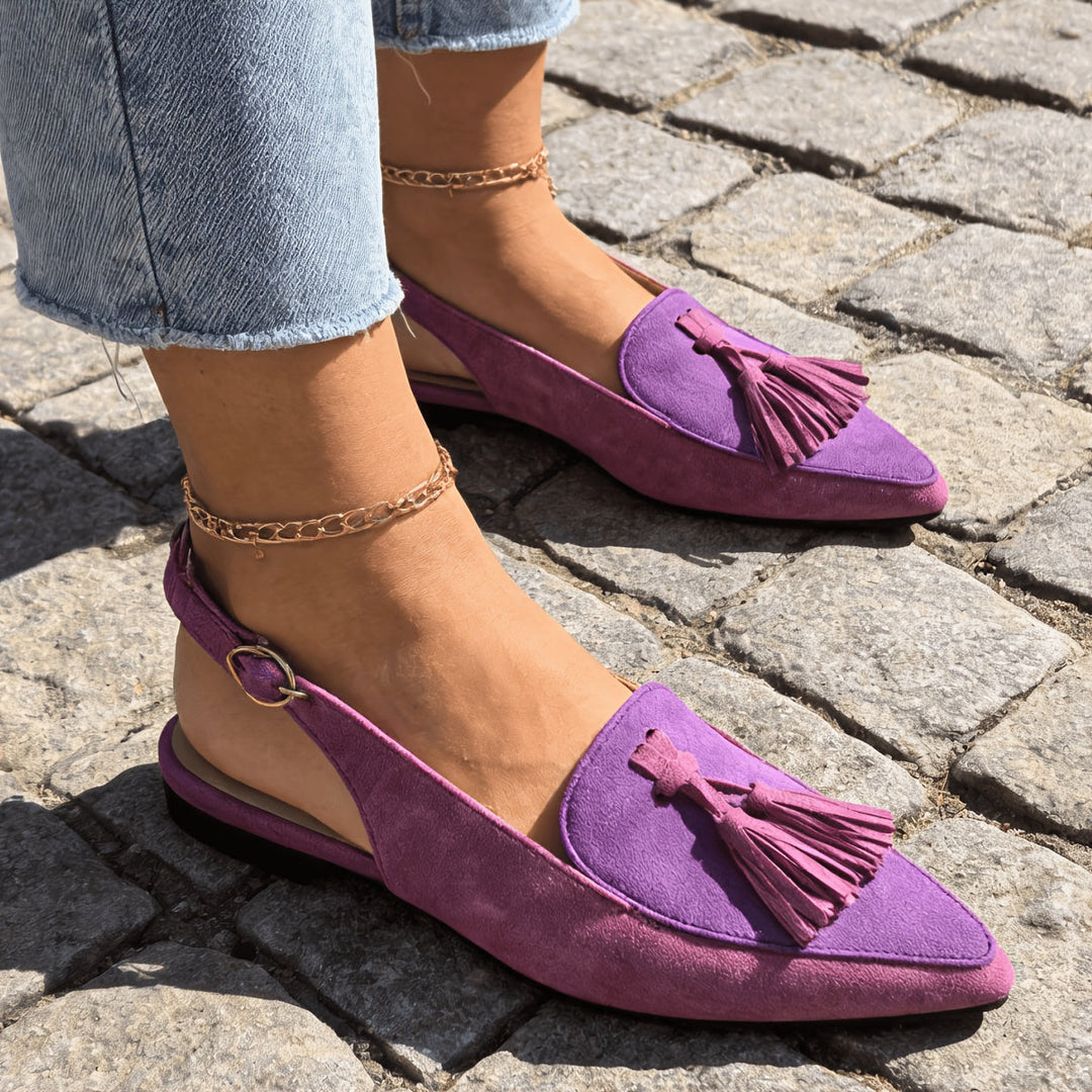 Marissa | Slingback Mules with Tassels