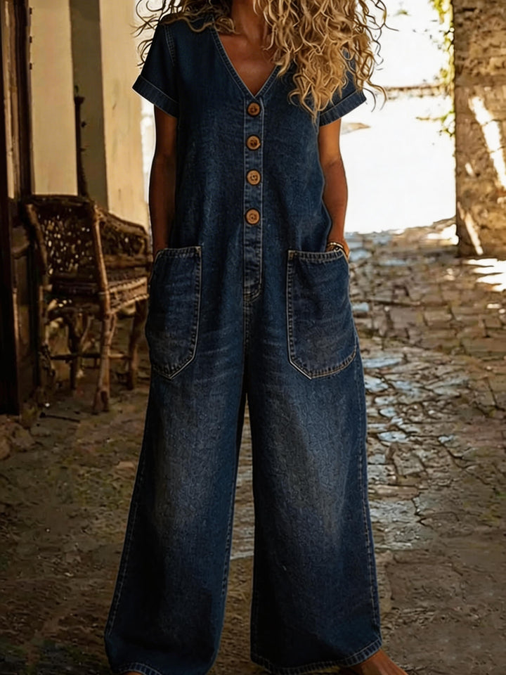 Heidi - Stylish Denim Jumpsuit With Pockets