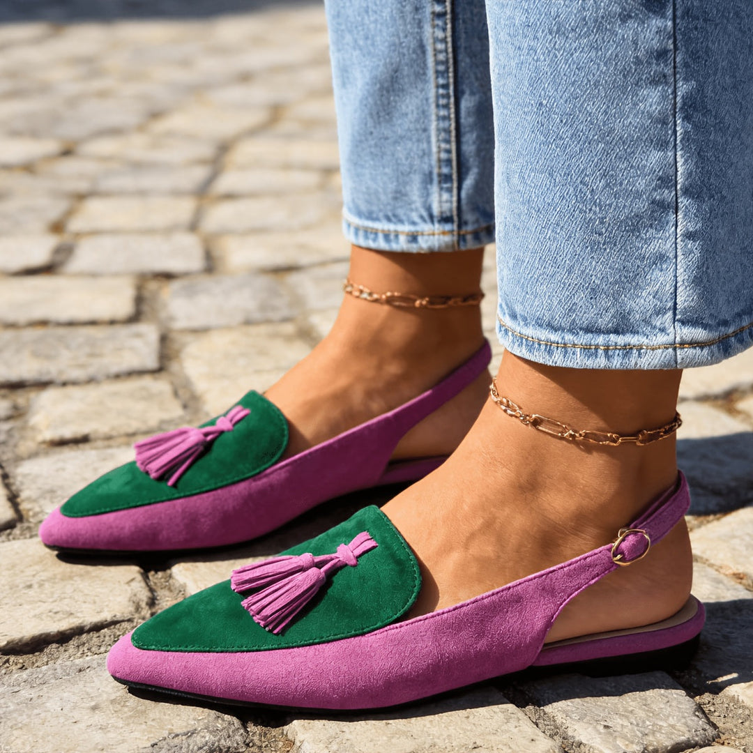 Marissa | Slingback Mules with Tassels
