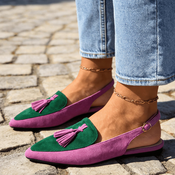 Marissa | Slingback Mules with Tassels