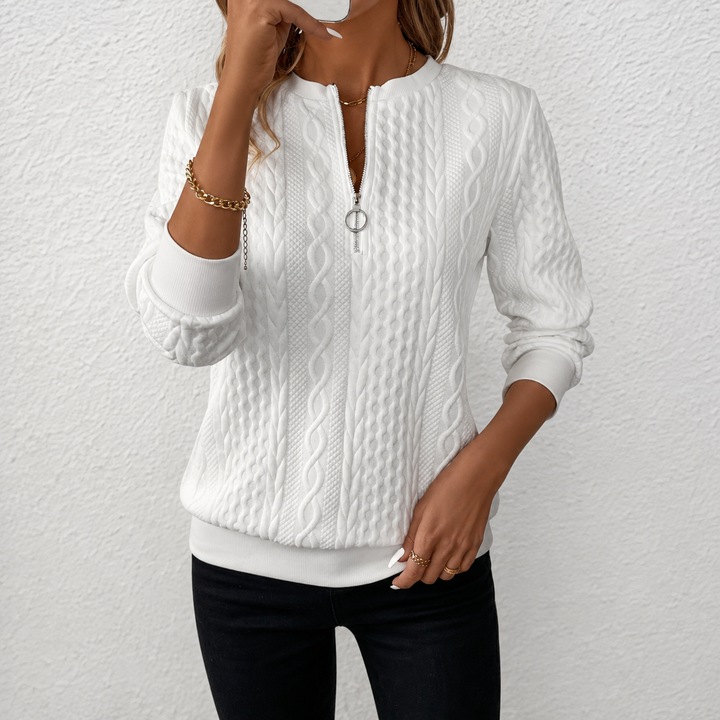 Heidi™ | Textured Quarter-Zip Sweater