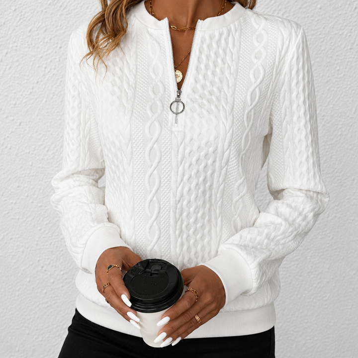 Heidi™ | Textured Quarter-Zip Sweater