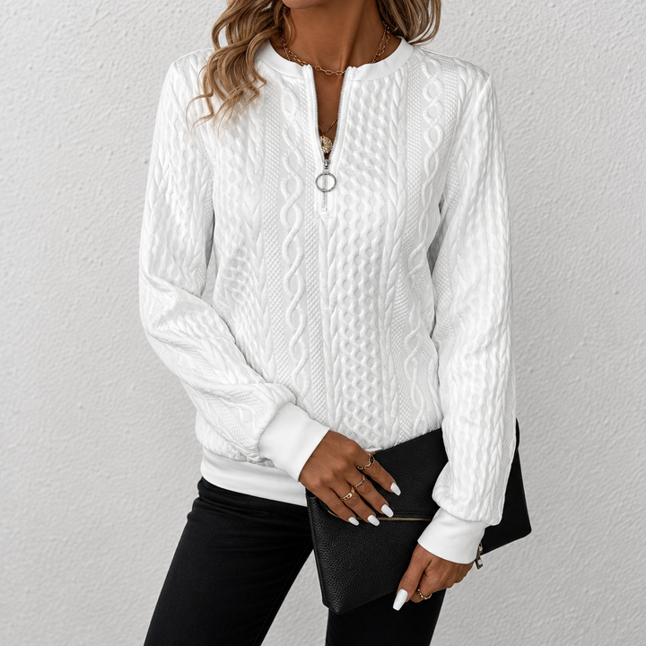 Heidi™ | Textured Quarter-Zip Sweater