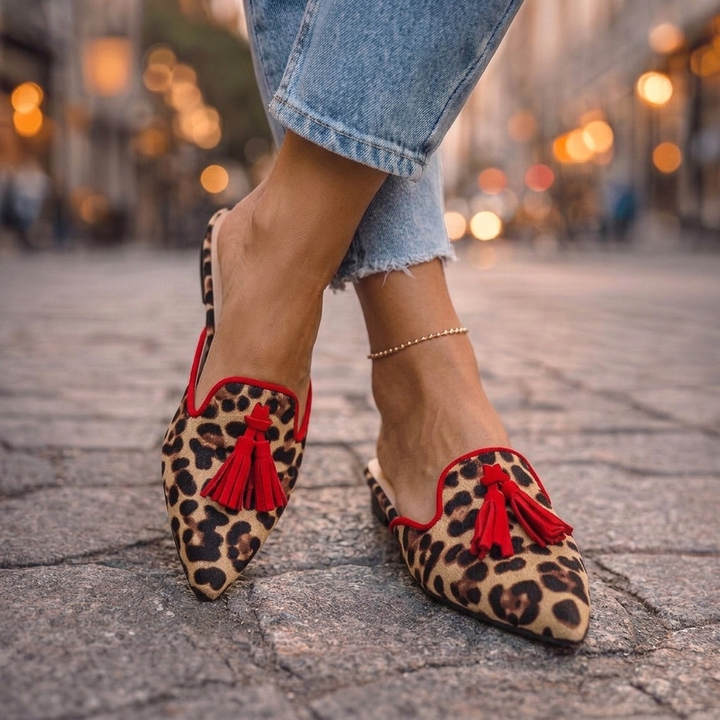 Serafine | Pointed Slides with Tassels