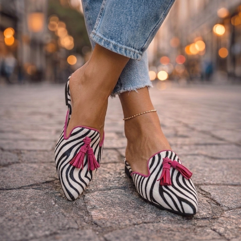 Serafine | Pointed Slides with Tassels