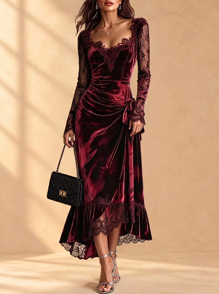 Vivian burgundy dress