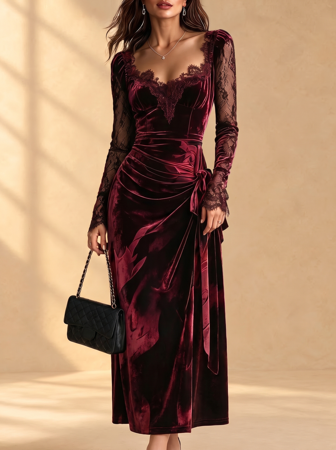 Vivian burgundy dress