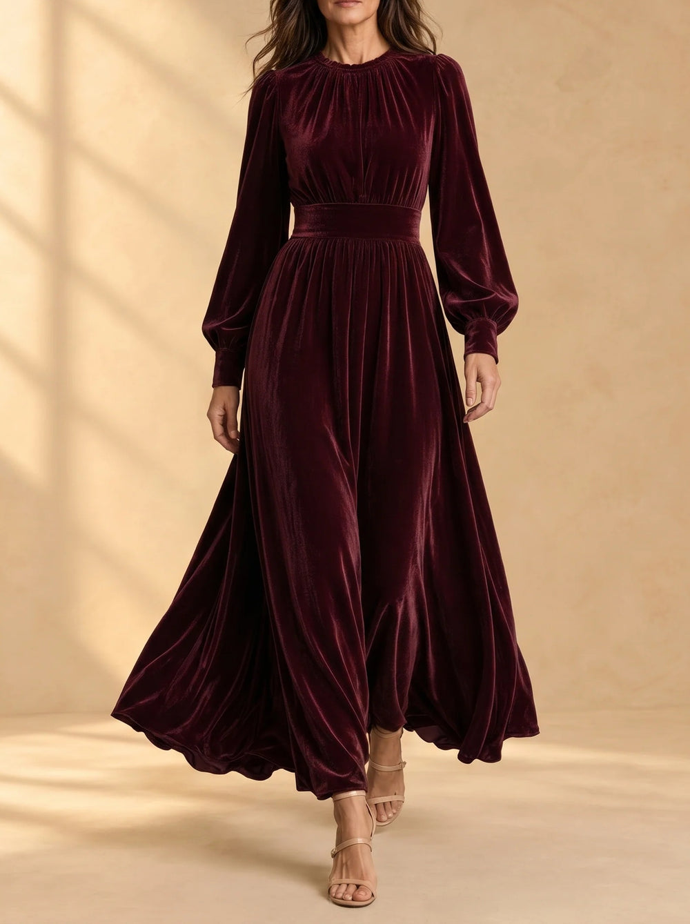 Susannah pleated maxi dress