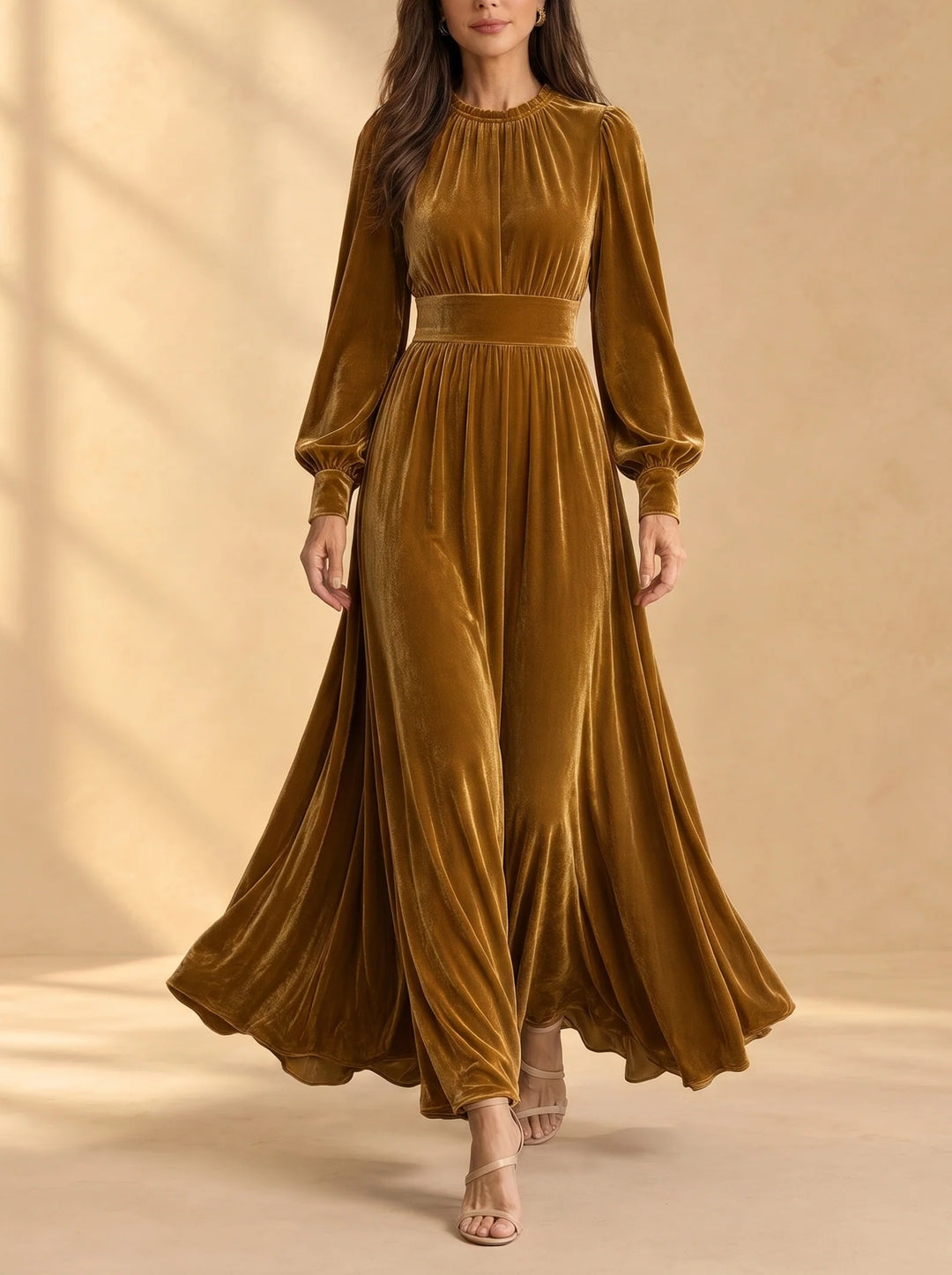 Susannah pleated maxi dress