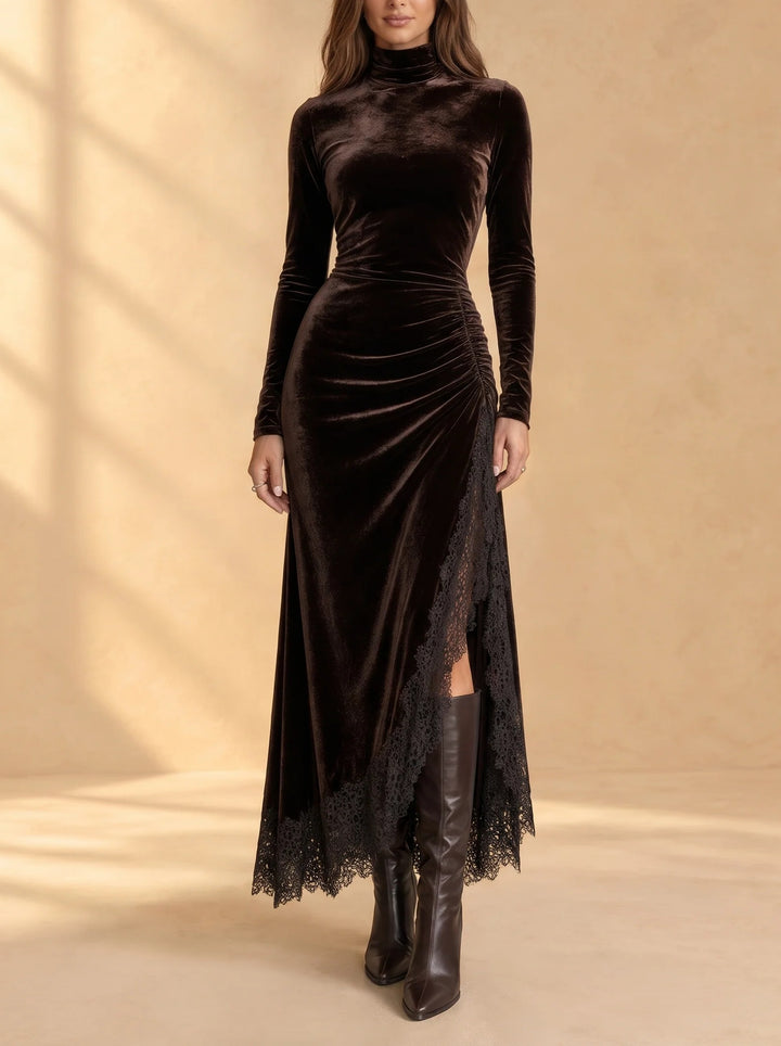 Frances lace asymmetric dress