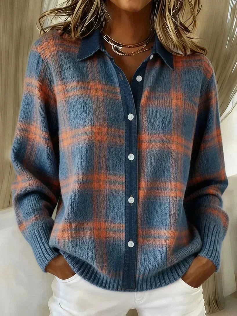 Haley™ | Women's Plaid Knit Cardigan
