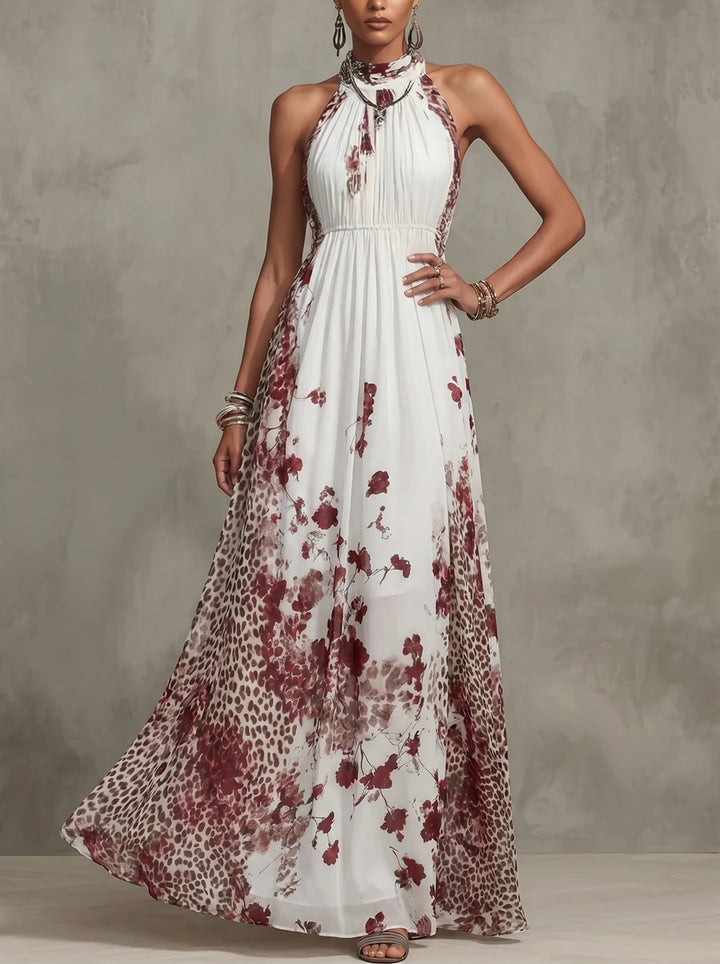 Beverly - Off-Shoulder White Floral Maxi Dress