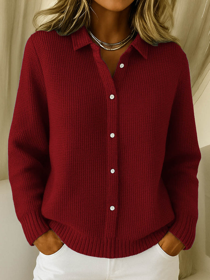 Amari™ | Women's Classic Waffle Knit Cardigan