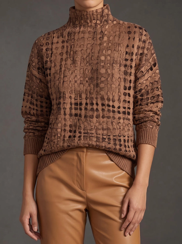 Ysolde | Lattice Turtleneck Sweater