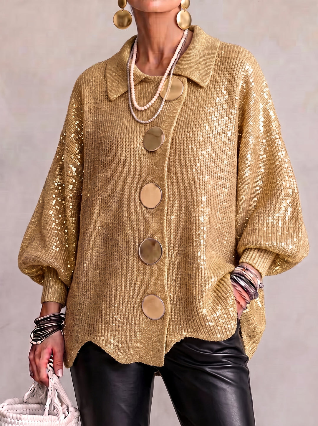 Isadora | Oversized Collared Cardigan