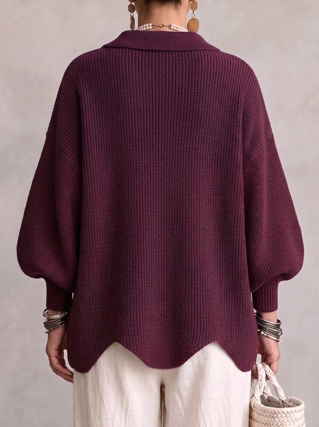 Isadora | Oversized Collared Cardigan