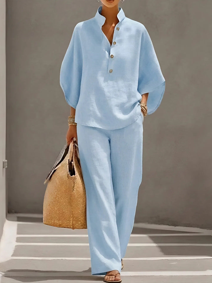Elena - Casual Set in Cotton and Linen