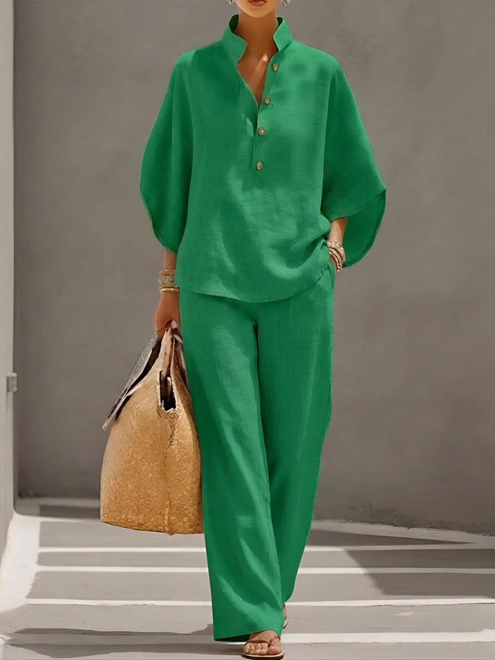 Elena - Casual Set in Cotton and Linen