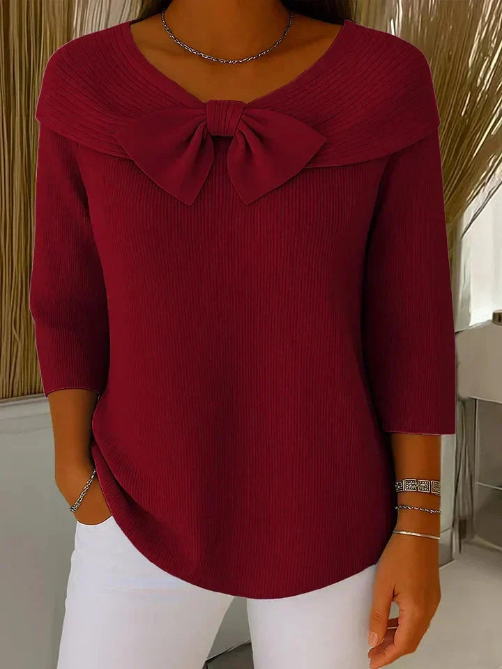 Giana™ | Women's Bow Neck Knit Jumper