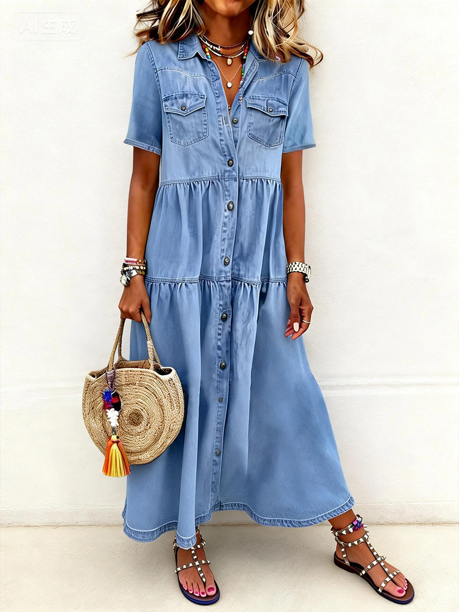 Brooklyn | Long Denim Shirt Dress