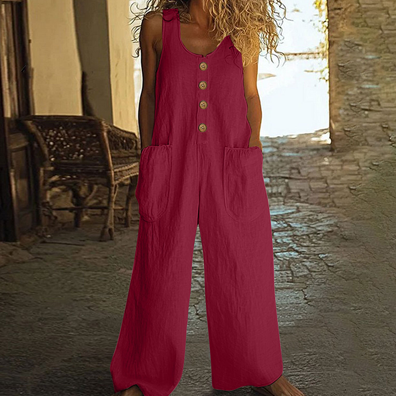 Beloria Jumpsuit - Brick Red