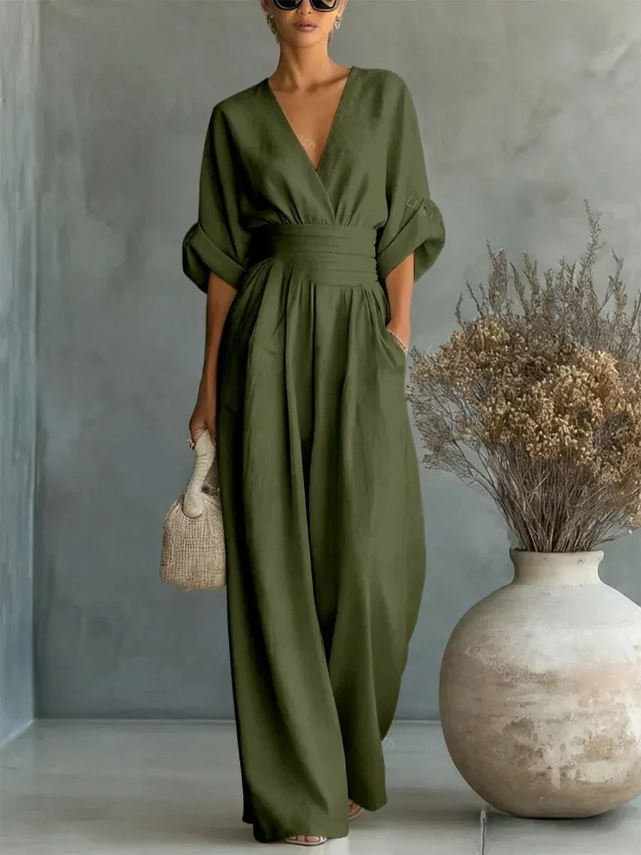 Chiara | Fluid Long Jumpsuit with Print