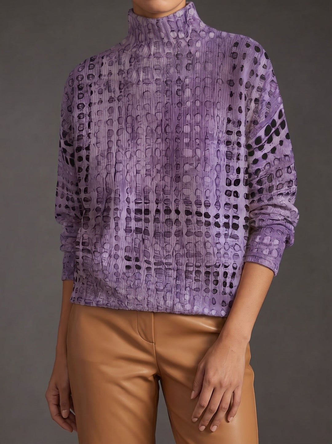 Ysolde | Lattice Turtleneck Sweater